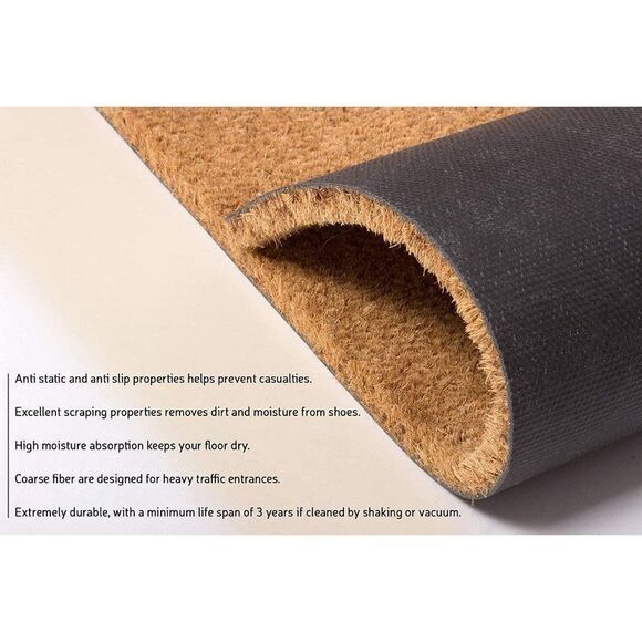 Door Mat Heavy Duty Wipe Your Paws Coir Doormat Pets Dog Home Decor Outdoor‎ - Picture 3 of 6